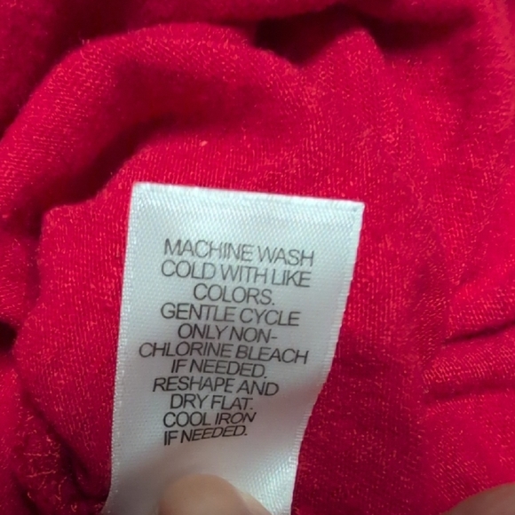 J. Jill Peasant Linen Blend Pintuck Front Button-Down 3/4 Sleeve Red Size MP - Picture 7 of 7